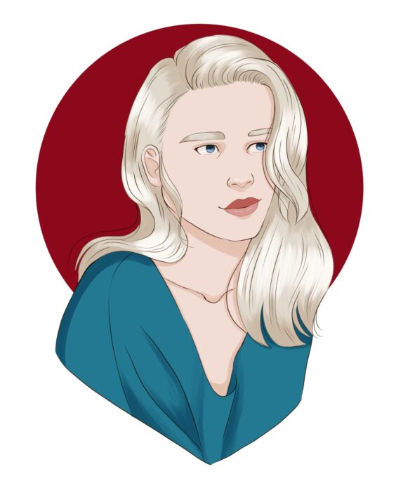 Charakterillustration, Porträt einer Frau