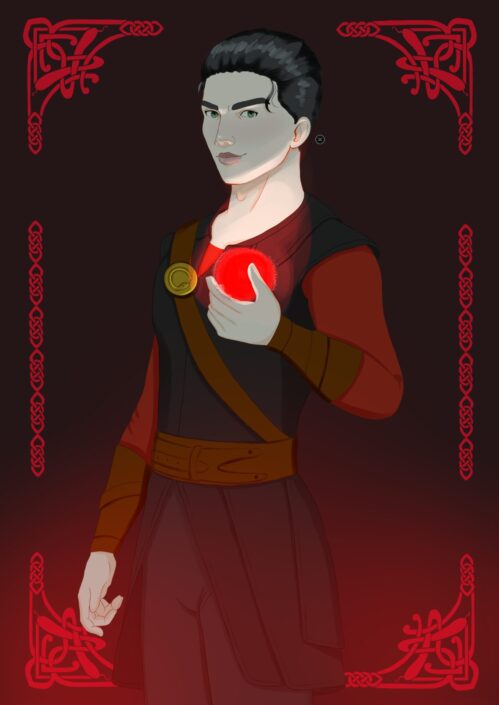 Charakterillustration, halber Körper eines Mannes